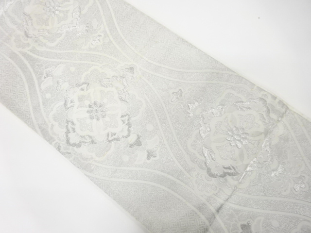 JAPANESE KIMONO / ANTIQUE FUKURO OBI / WOVEN TATEWAKU PATTERN